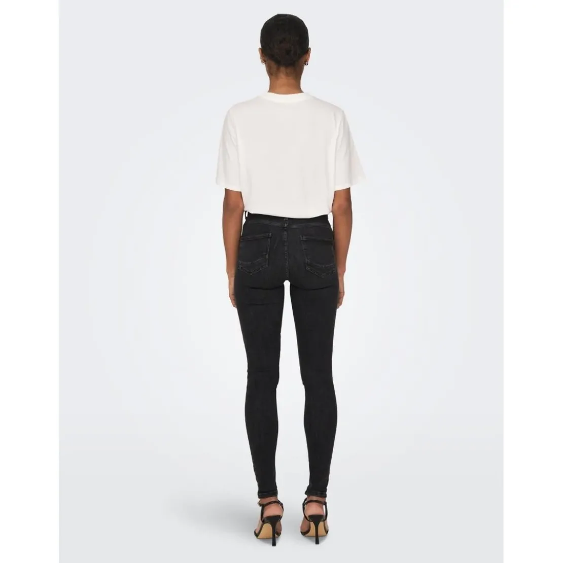OnlyJean skinny gris en coton Molly