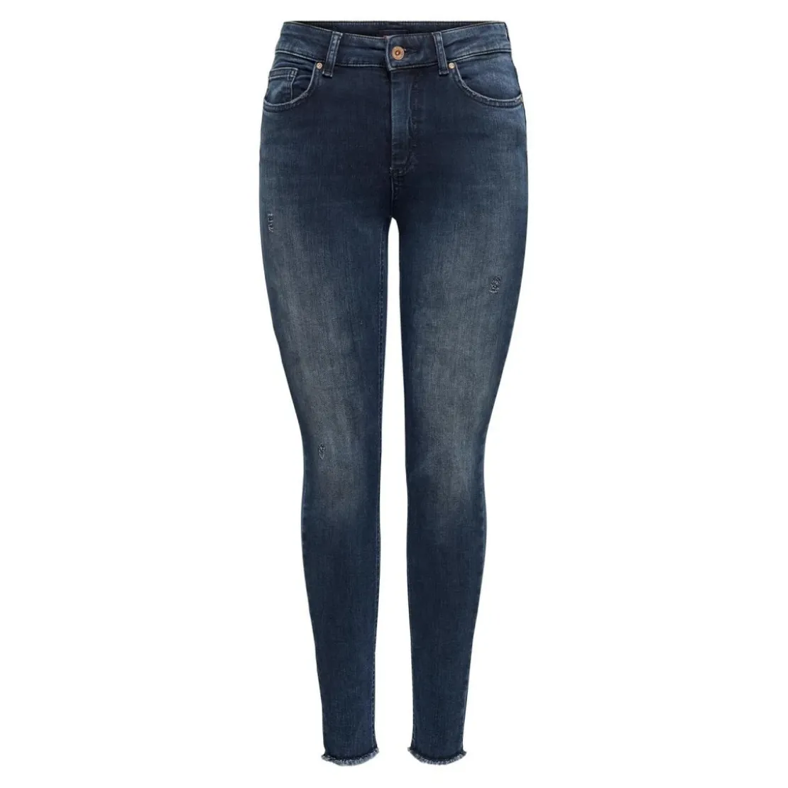 OnlyJean skinny Longueur cheville bleu en coton Cléo