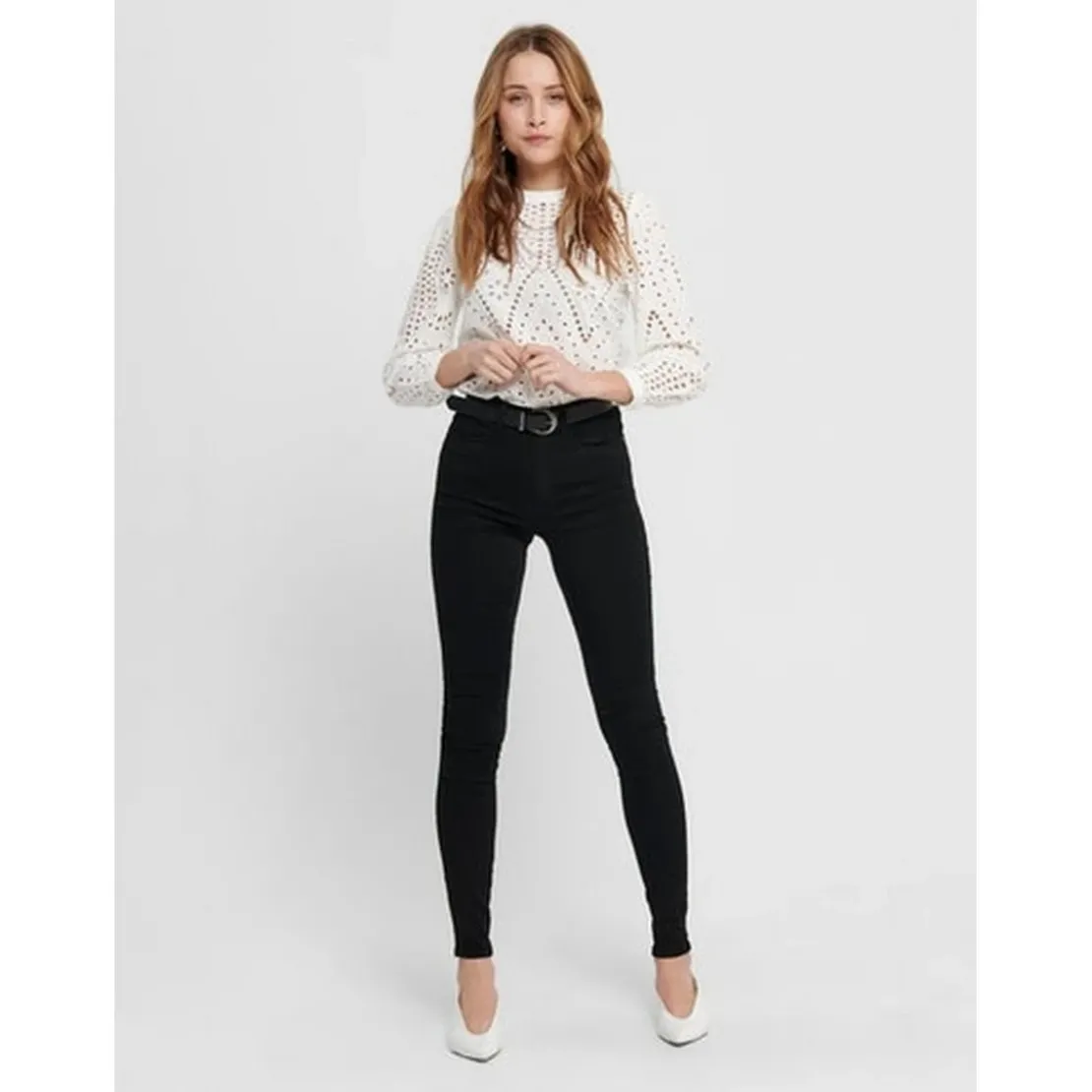 OnlyJean skinny noir en coton Anya