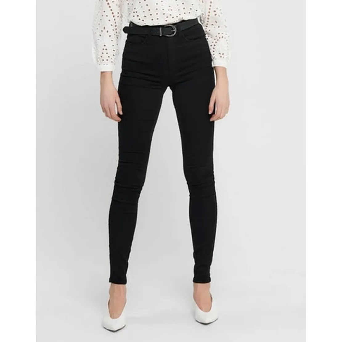OnlyJean skinny noir en coton Anya
