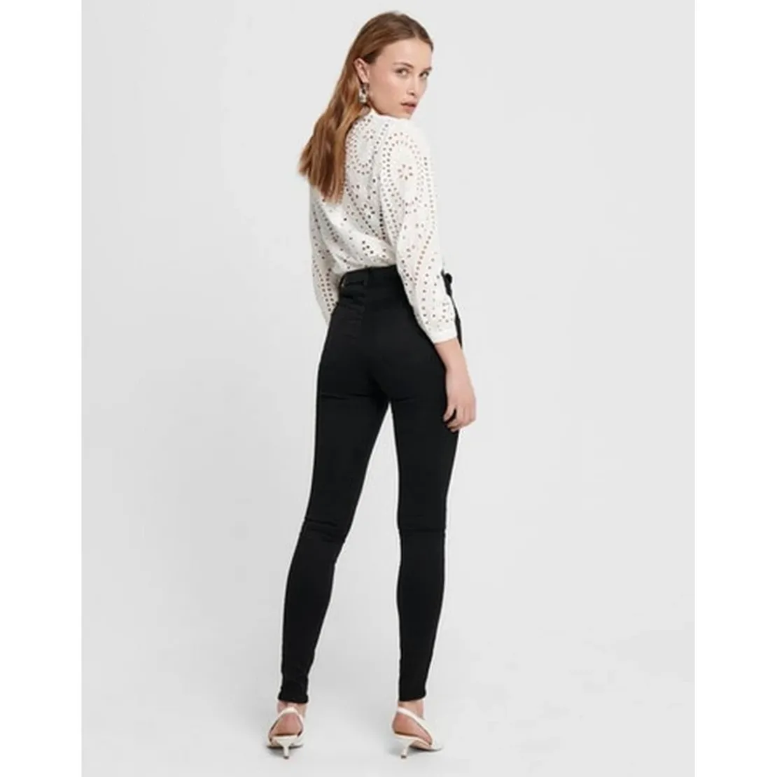 OnlyJean skinny noir en coton Anya