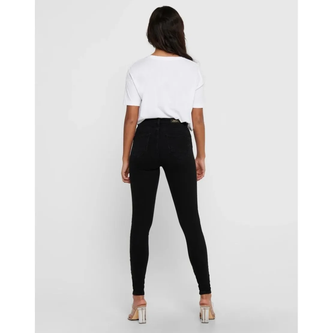 OnlyJean skinny noir en coton Hattie