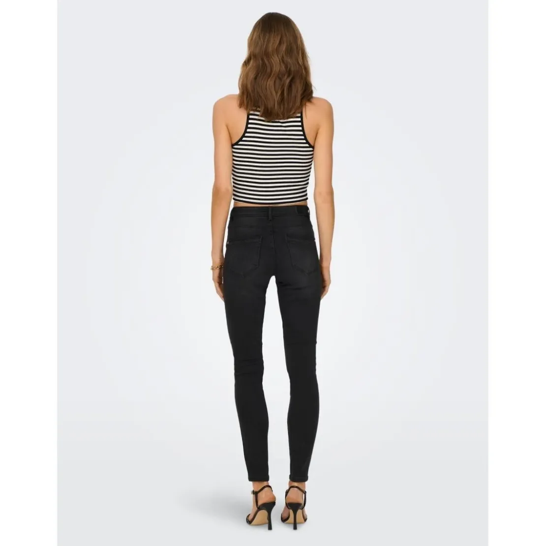 OnlyJean skinny noir en coton Mina