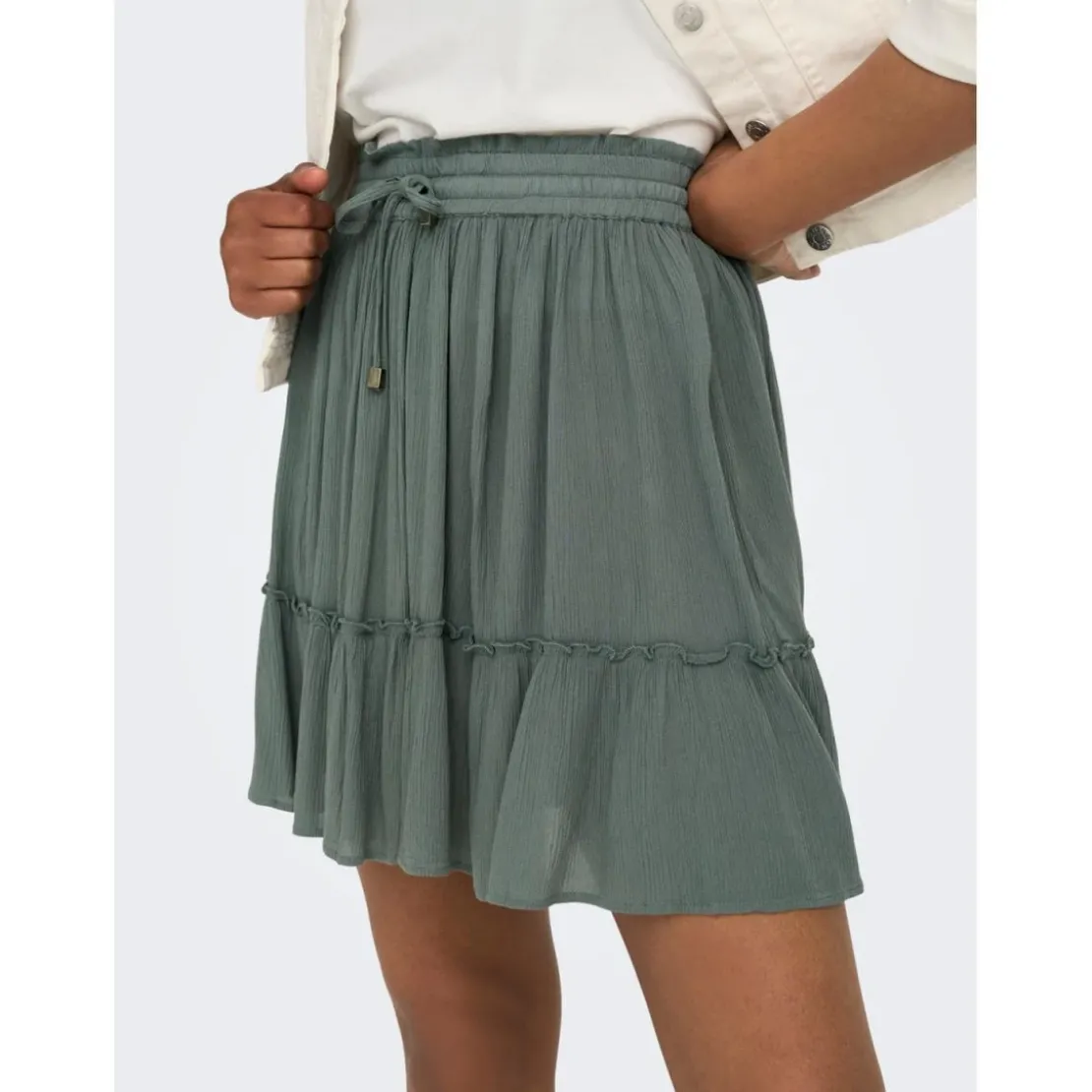 OnlyJupe vert foncé en viscose Clio