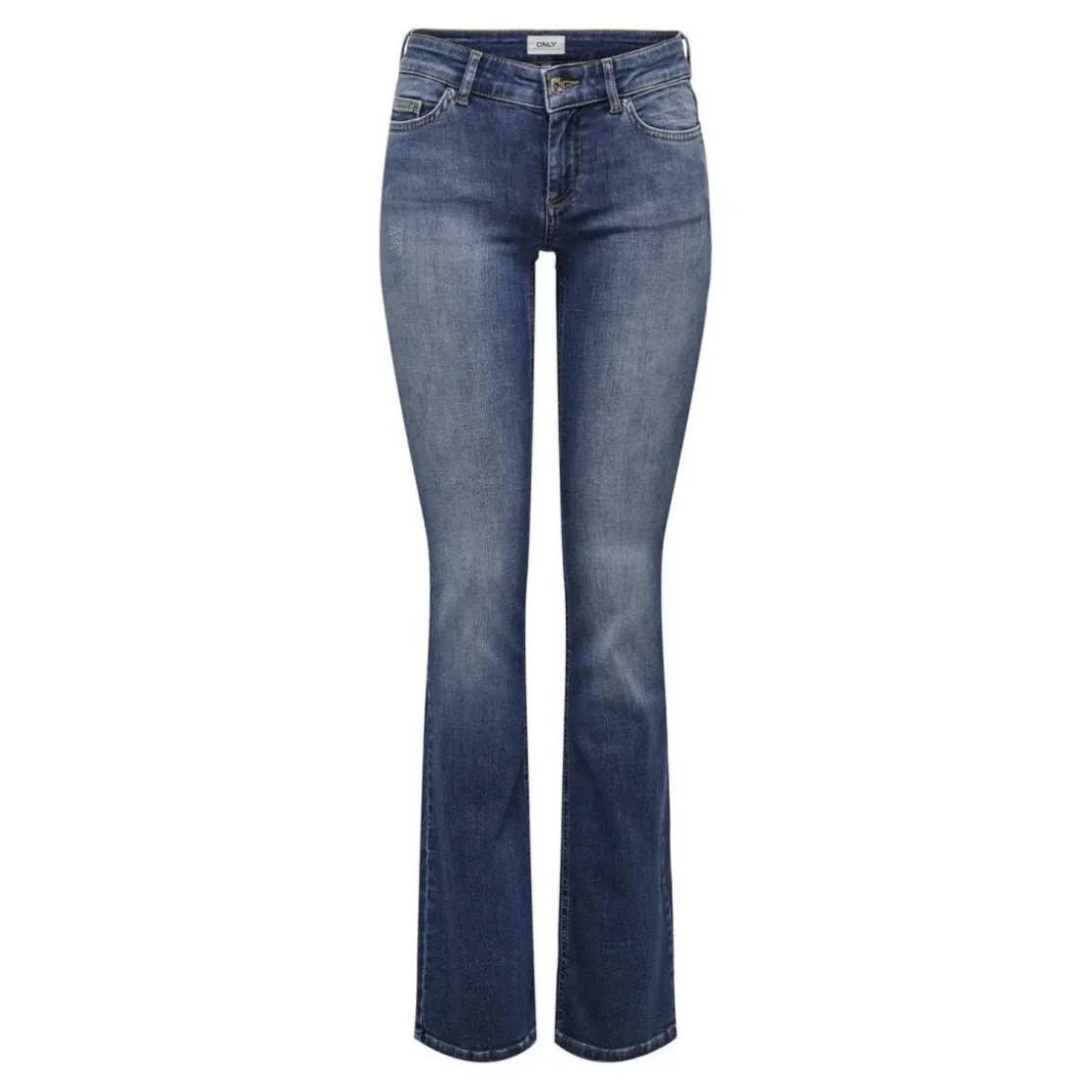 OnlyOnlblush Lw Flared Dnm Rea1303 Noos bleu denim en coton Ode