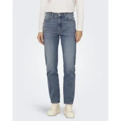OnlyOnlemily Stretch Hw St Ak Dnm Dot321Noos bleu denim en coton Isa