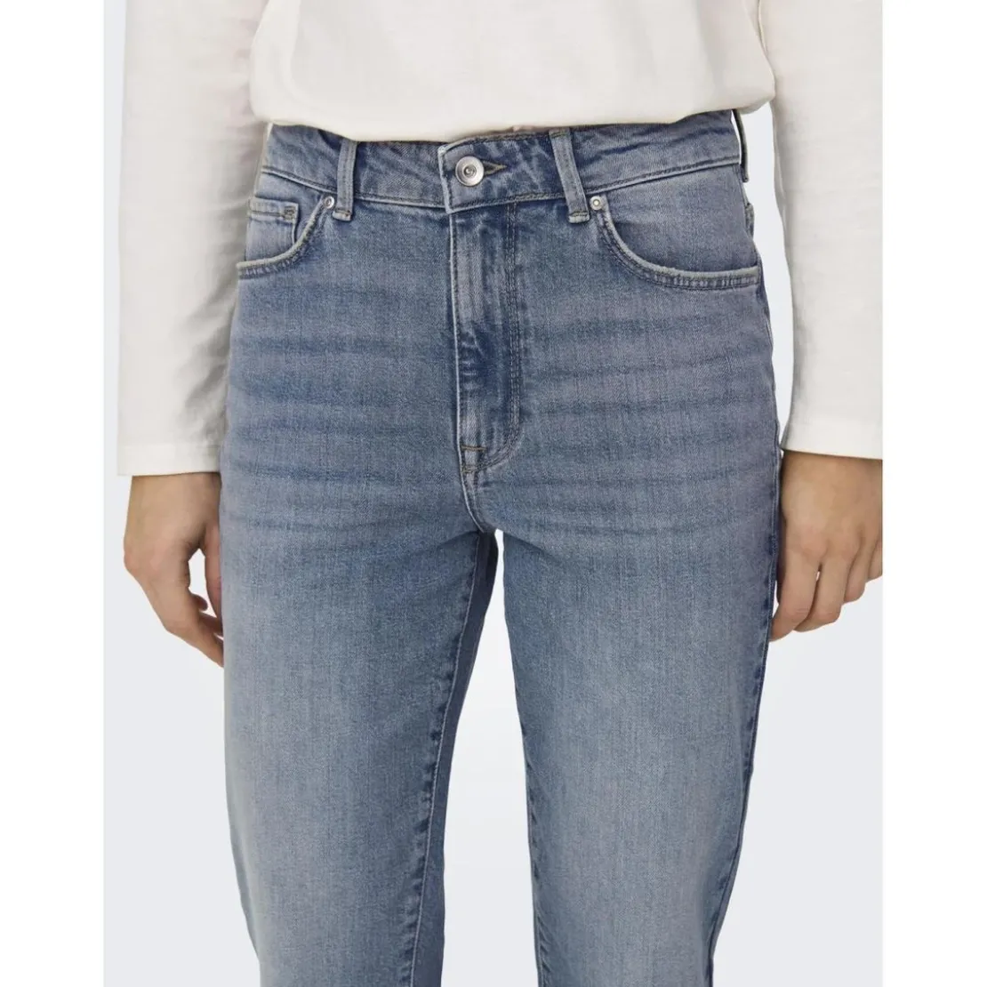 OnlyOnlemily Stretch Hw St Ak Dnm Dot321Noos bleu denim en coton Isa
