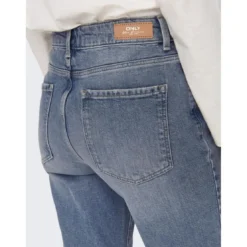 OnlyOnlemily Stretch Hw St Ak Dnm Dot321Noos bleu denim en coton Isa