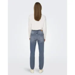 OnlyOnlemily Stretch Hw St Ak Dnm Dot321Noos bleu denim en coton Isa