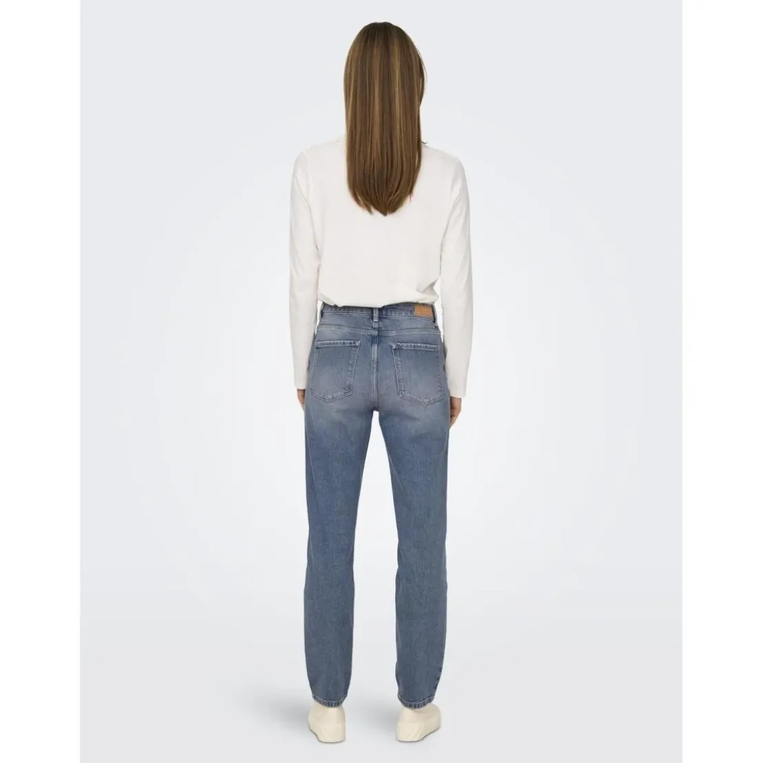 OnlyOnlemily Stretch Hw St Ak Dnm Dot321Noos bleu denim en coton Isa
