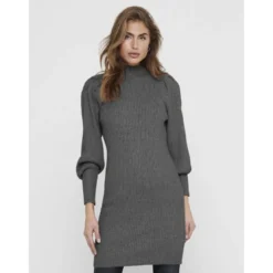 OnlyOnlkatia L/S Dress Knt Noos gris en viscose Sloan