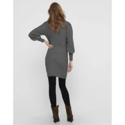 OnlyOnlkatia L/S Dress Knt Noos gris en viscose Sloan