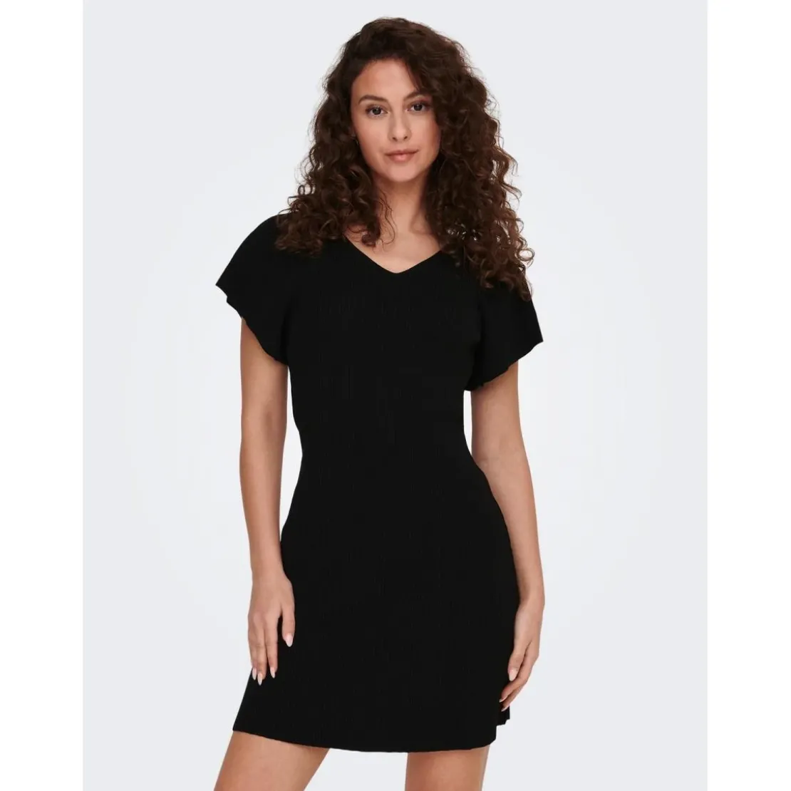 OnlyONLLEELO - Robe courte avec cordon d'attache au dos noir