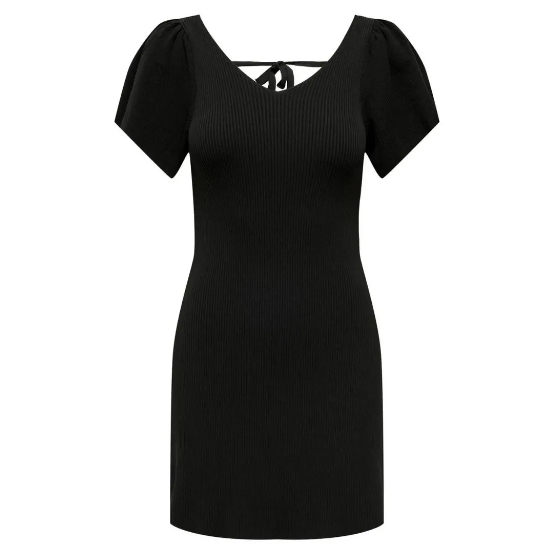 OnlyONLLEELO - Robe courte avec cordon d'attache au dos noir