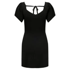 OnlyONLLEELO - Robe courte avec cordon d'attache au dos noir