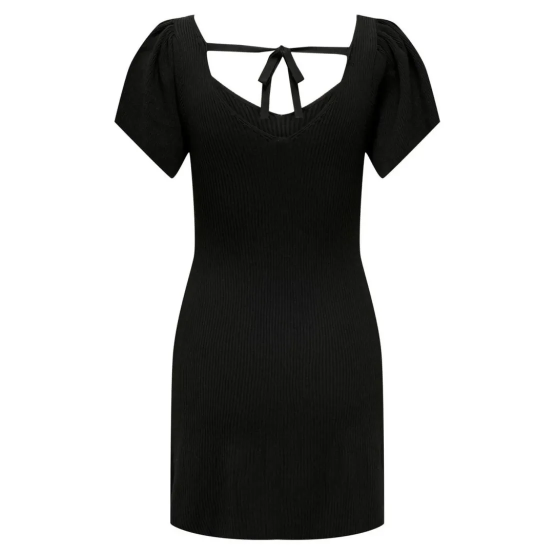 OnlyONLLEELO - Robe courte avec cordon d'attache au dos noir