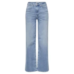OnlyOnlmadison Blush Hw Wide Dnm Cro371 Noos bleu denim en coton Nora