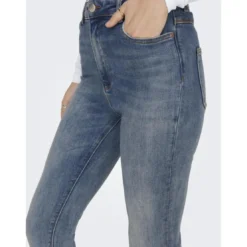 OnlyOnlmila Hw Flared Dnm Bj139 Noos bleu denim en coton Isa
