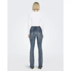 OnlyOnlmila Hw Flared Dnm Bj139 Noos bleu denim en coton Isa