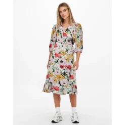OnlyONLOLIVIA - Robe cache-cœur sur le devant blanc