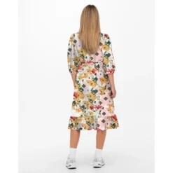 OnlyONLOLIVIA - Robe cache-cœur sur le devant blanc