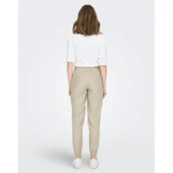 OnlyPantalon beige en viscose