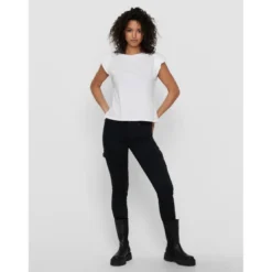 OnlyPantalon cargo Délavage Détails cargo noir en coton
