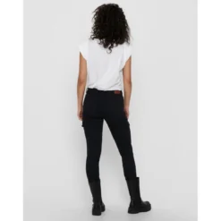 OnlyPantalon cargo Délavage Détails cargo noir en coton