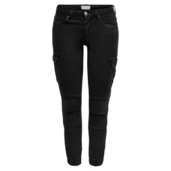 OnlyPantalon cargo Délavage Détails cargo noir en coton