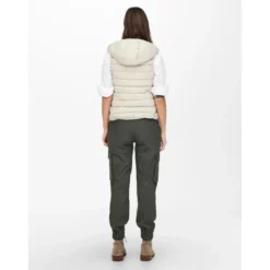 OnlyPantalon cargo gris en coton Juno