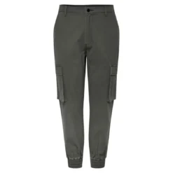 OnlyPantalon cargo gris en coton Juno