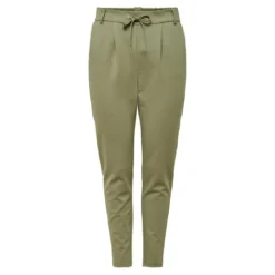 OnlyPantalon Cordon d'attache vert en viscose Rhea