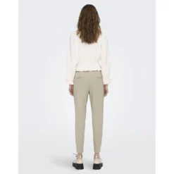 OnlyPantalon fermeture à cordon gris clair en viscose Clio