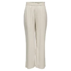 OnlyPantalon à jambe large Taille élastiquée beige
