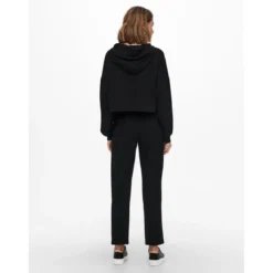 OnlyPantalon à jambe large Taille élastiquée noir en viscose