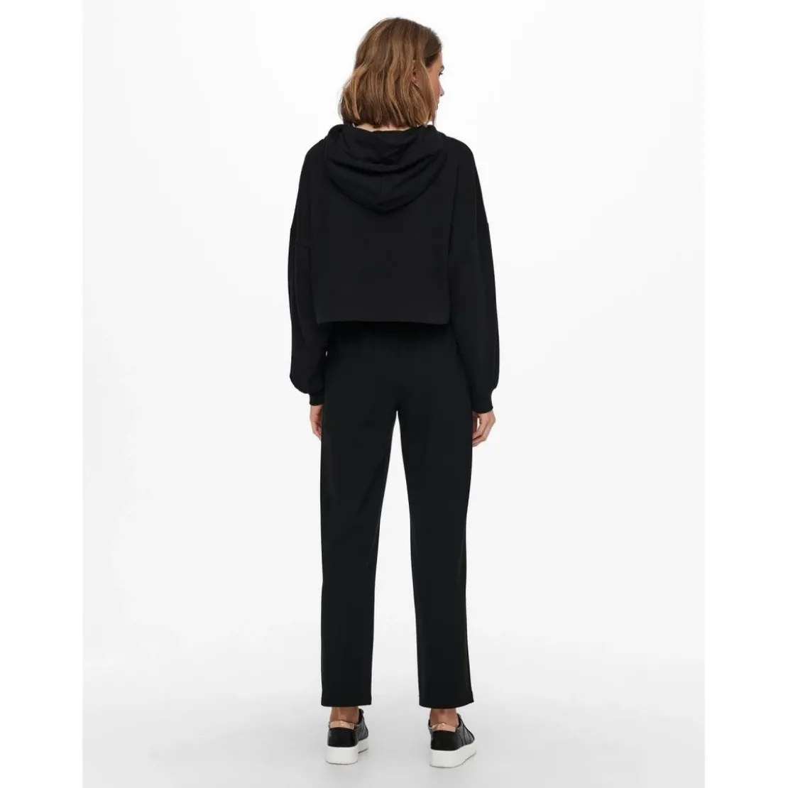 OnlyPantalon à jambe large Taille élastiquée noir en viscose