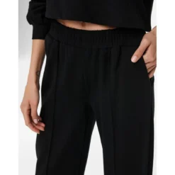 OnlyPantalon à jambe large Taille élastiquée noir en viscose