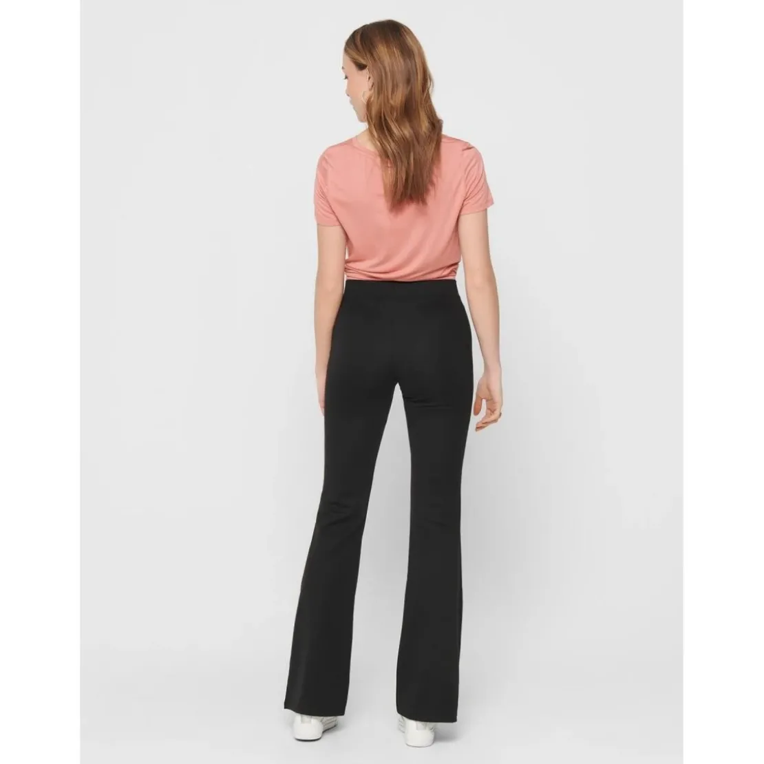 OnlyPantalon à jambe large Taille élastiquée noir Lara