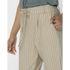 OnlyPantalon taille classique beige en viscose Yael