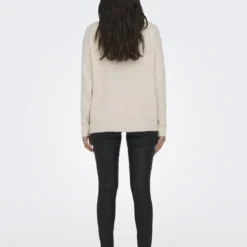 OnlyPull col roulé manches longues Gabriel gris clair Tess