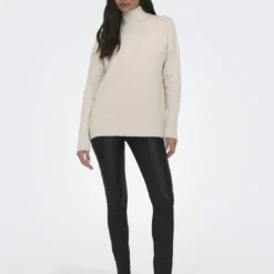 OnlyPull col roulé manches longues Gabriel gris clair Tess