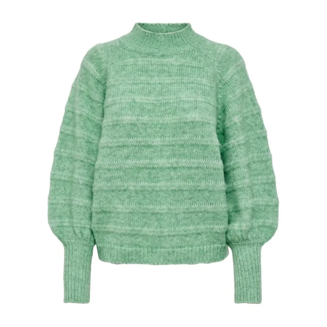 OnlyPull en maille Col haut Manches longues vert, bleu