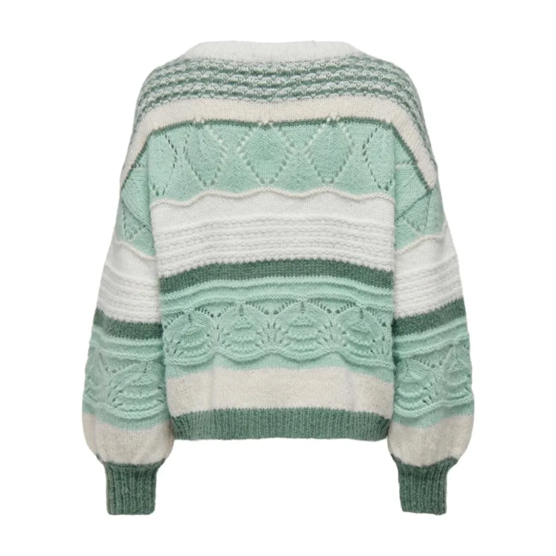 OnlyPull en maille col rond col rond vert clair Ines