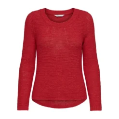 OnlyPull en maille col rond col rond rouge foncé Lyra
