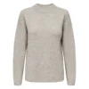 OnlyPull en maille col rond col rond gris clair Ruth