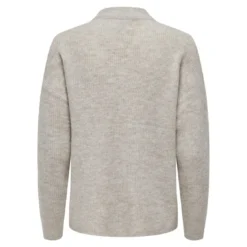 OnlyPull en maille col rond col rond gris clair Ruth
