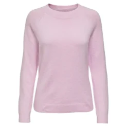 OnlyPull en maille col rond col rond violet Amy
