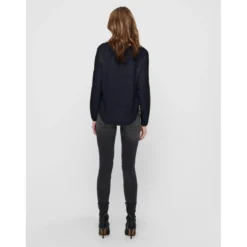 OnlyPull en maille Col rond Manches longues bleu Leah