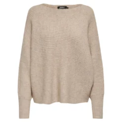 OnlyPull en maille Col rond Manches longues marron Ivy