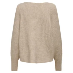 OnlyPull en maille Col rond Manches longues marron Ivy
